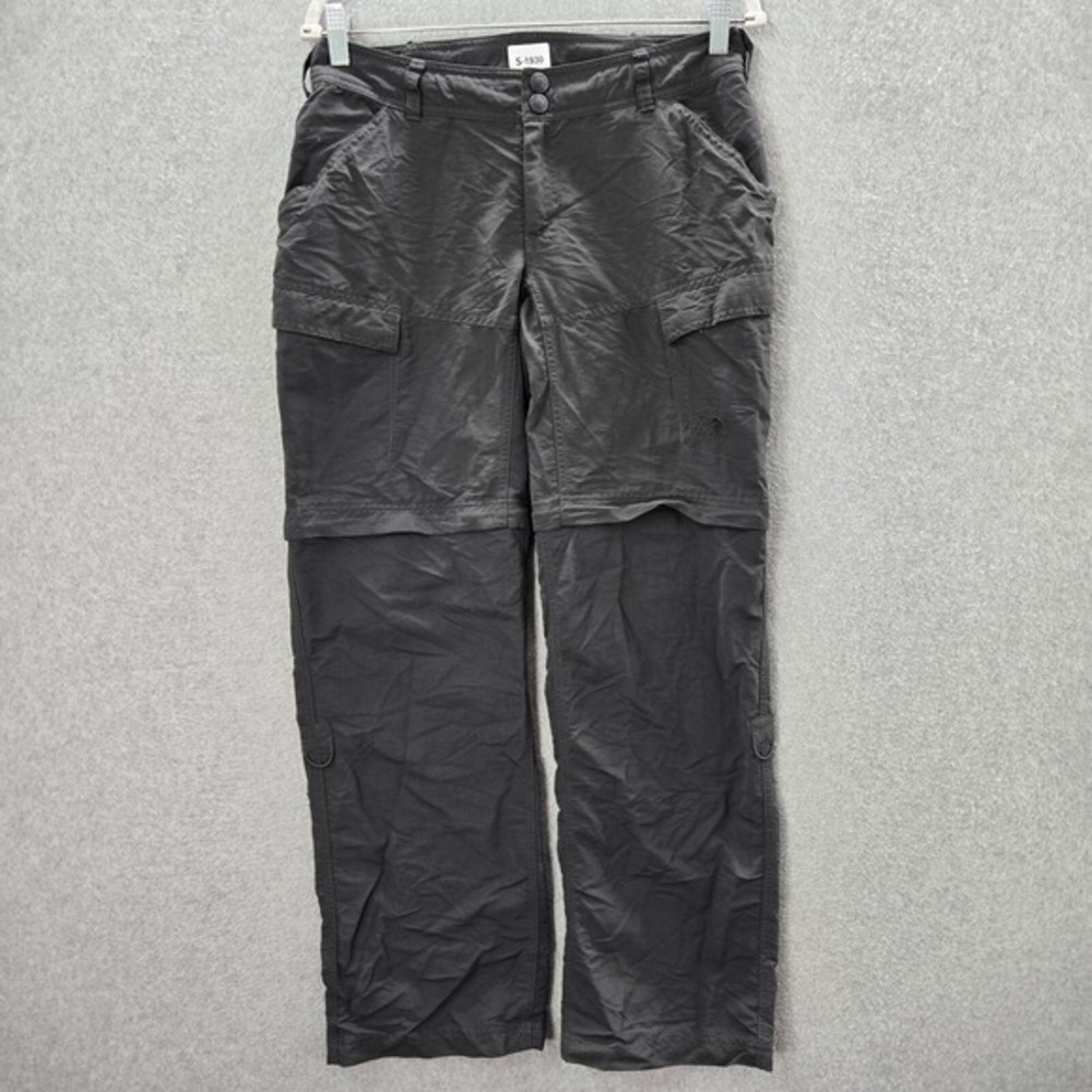 The North Face Women Acstivewear Pants 6 Gray Adjustable Shorts Nylon 30" Inseam